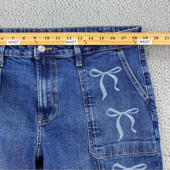 Old Navy Custom Upcycled Loose Hi-Rise Utility Pockets Straight Jean | Size:16P - Picture 9 of 16